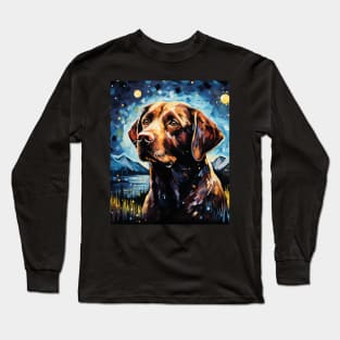 Brown Labrador Retriever Night Long Sleeve T-Shirt